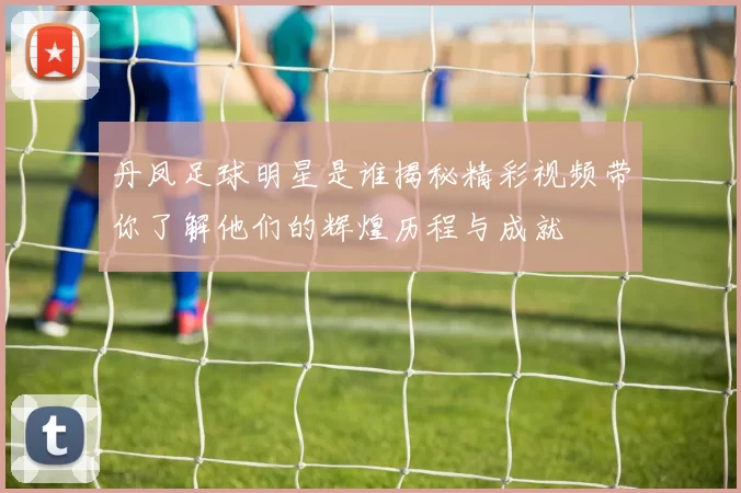 丹凤足球明星是谁揭秘精彩视频带你了解他们的辉煌历程与成就
