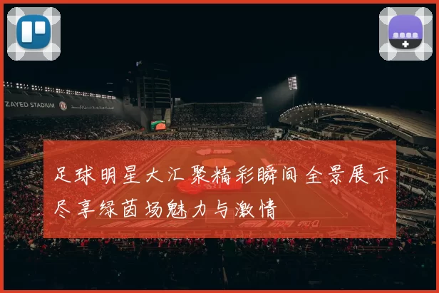 足球明星大汇聚精彩瞬间全景展示尽享绿茵场魅力与激情